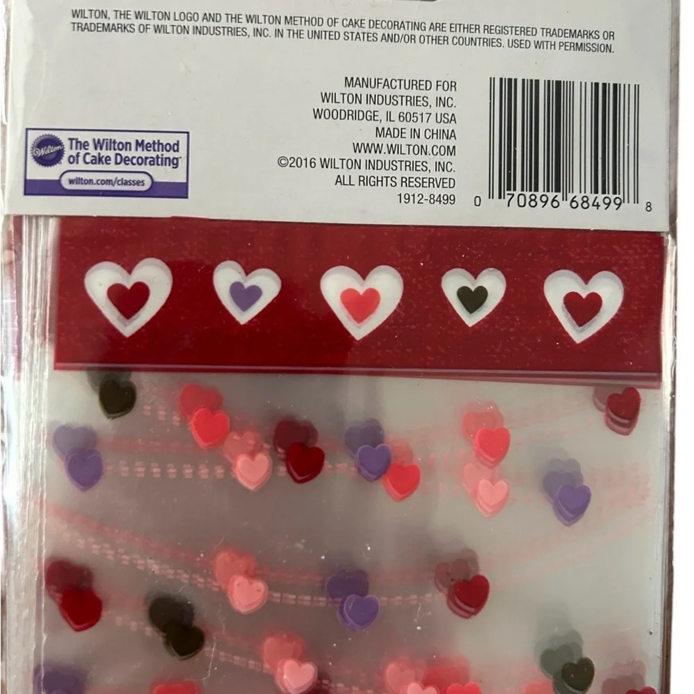 NEW Wilton Cellophane Party Bags Lot of 4 Party Size 4 Mini Size 160 Total Heart